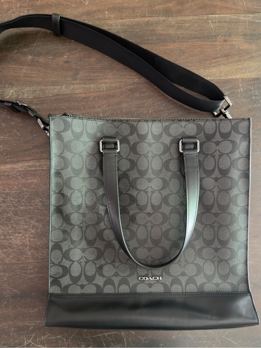 Coach Black Signature Tote Bag for Laptop